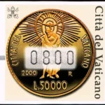 Złote monety Watykańskie. Znaczki do automatu